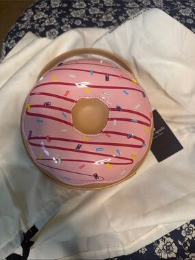 kate spade Pink Donut Crossbody Bag with Tan Trim
